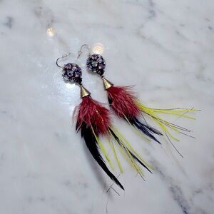 JCrew Disco Feather Earrings
